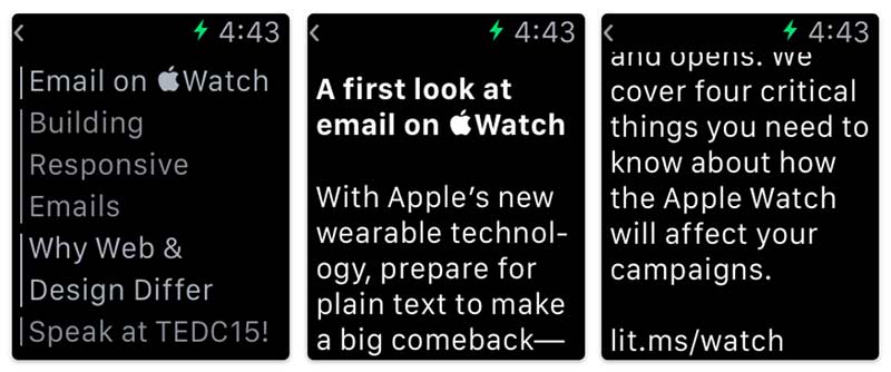Apple watch email